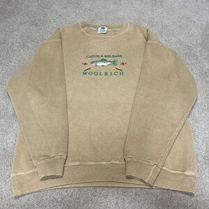 Woolrich Men's Tan and Brown Sweatshirt